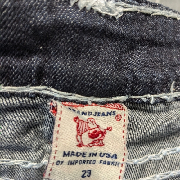 True Religion Joey Blue Denim capris Size 28 - Picture 11 of 16